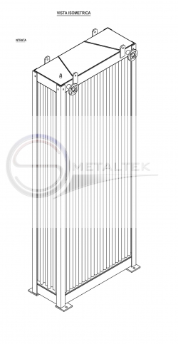 BATTERIA VERTICALE 30M2 3000X1750 H2O CALDA 7 BAR